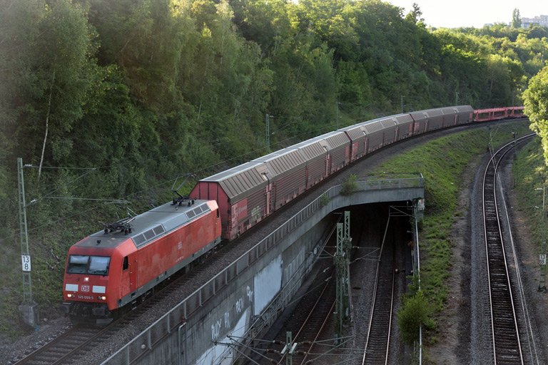 145 068 mit EZ 68232 bei km 13,8 (Juli 2018)