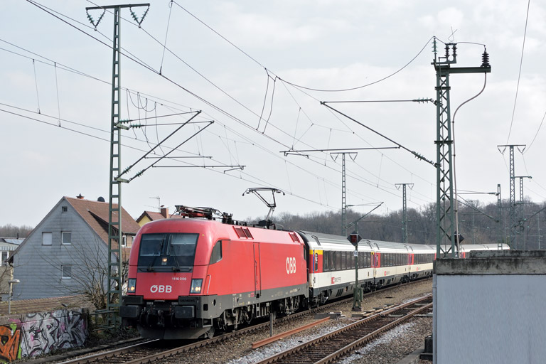 &Ouml;BB 1116 096 mit IC 188 bei km 16,8 (M&auml;rz 2018)