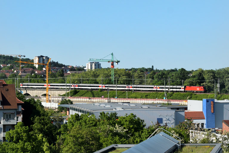 &Ouml;BB 1116 127 mit IC 186 bei km 2,4 (Mai 2018)