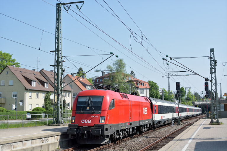 &Ouml;BB 1116 149 mit IC 185 bei km 15,4 (Mai 2018)