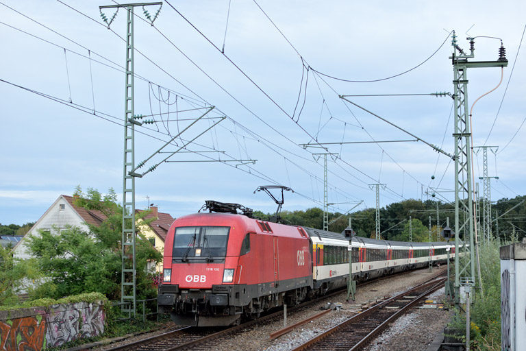&Ouml;BB 1116 150 mit IC 184 bei km 16,8 (August 2018)