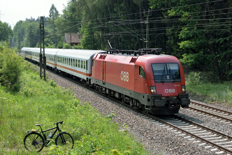 &Ouml;BB 1116 193 mit IC 2338 bei km 18,2 (Mai 2018)