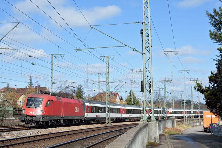 &Ouml;BB 1116 265 mit IC 185 bei km 16,6 (M&auml;rz 2018)