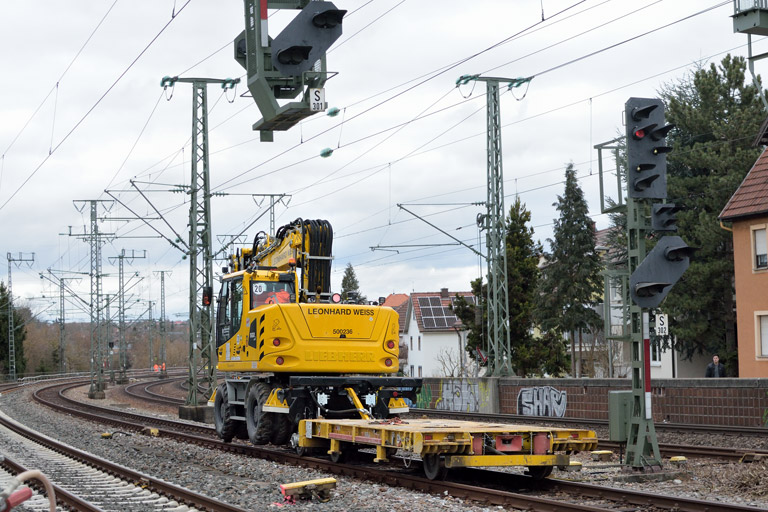 Zweiwegefahrzeug bei km 16,6 (M&auml;rz 2018)