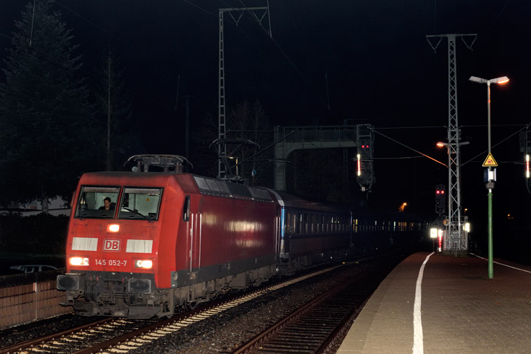 145 052 mit DPE 86367 bei km 16,6 (November 2019)