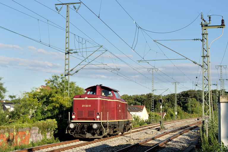 211 041 bei km 16,8 (Juli 2020)
