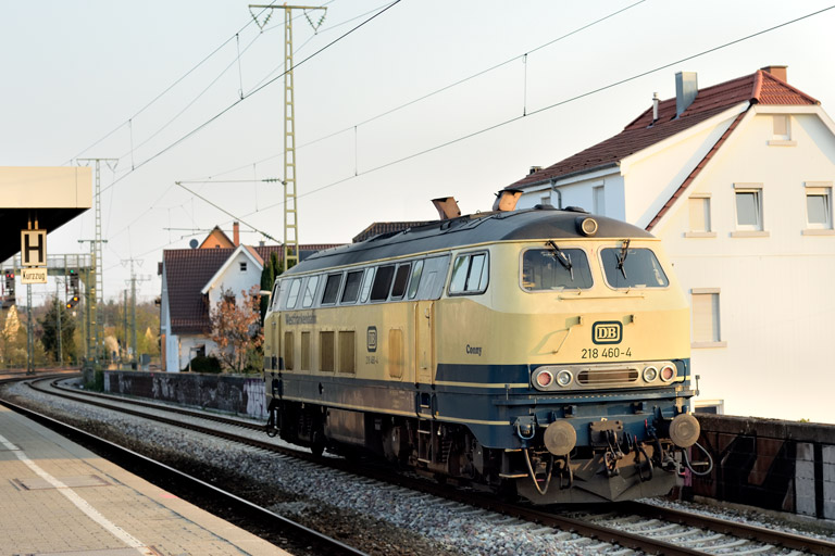 218 460 als T 77759 bei km 16,8 (April 2020)