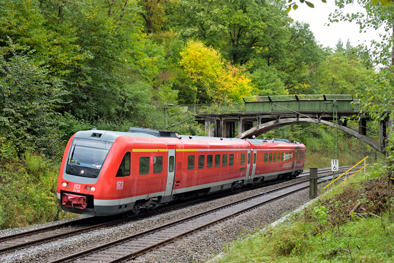 612 901 als Mess NbZ 94387 bei km 11,6 (Oktober 2020)