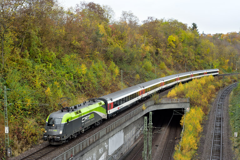 &Ouml;BB 1016 016 mit IC 183 bei km 13,8 (November 2020)