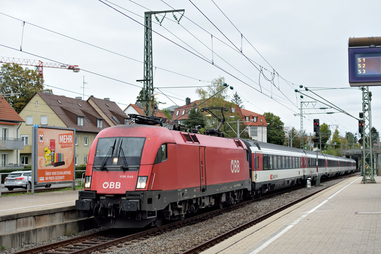 &Ouml;BB 1116 049 mit IC 281 bei km 15,6 (September 2020)