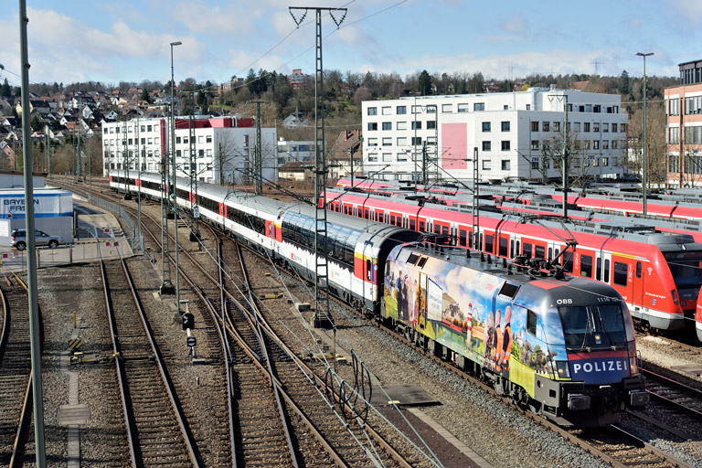&Ouml;BB 1116 157 mit IC 282 bei km 16,0 (M&auml;rz 2020)