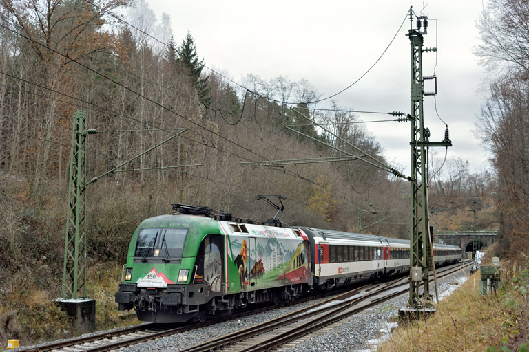 &Ouml;BB 1116 159 mit IC 187 bei km 18,2 (Dezember 2020)