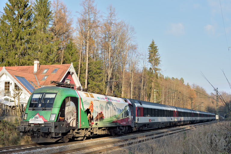 &Ouml;BB 1116 159 mit IC 189 bei km 18,2 (November 2020)