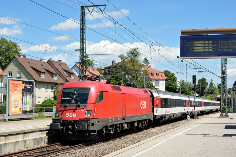 &Ouml;BB 1116 191 mit IC 187 bei km 15,6 (Juli 2020)