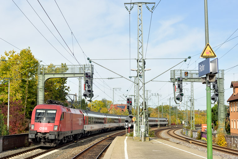 &Ouml;BB 1116 192 mit IC 187 bei km 16,6 (Oktober 2020)