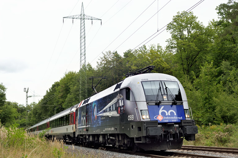 &Ouml;BB 1116 199 mit IC 187 bei km 18,2 (September 2020)