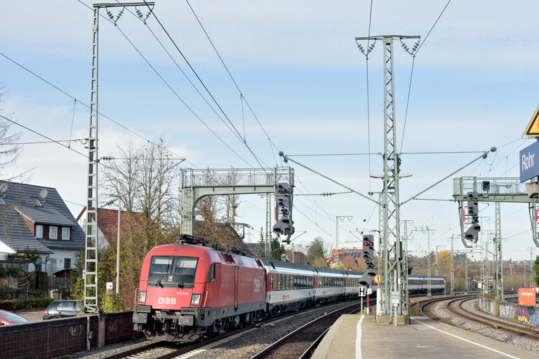 &Ouml;BB 1116 268 mit IC 187 bei km 16,6 (November 2020)