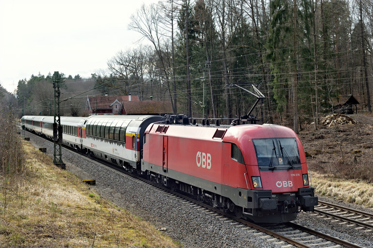 &Ouml;BB 1116 278 mit IC 188 bei km 18,2 (M&auml;rz 2020)