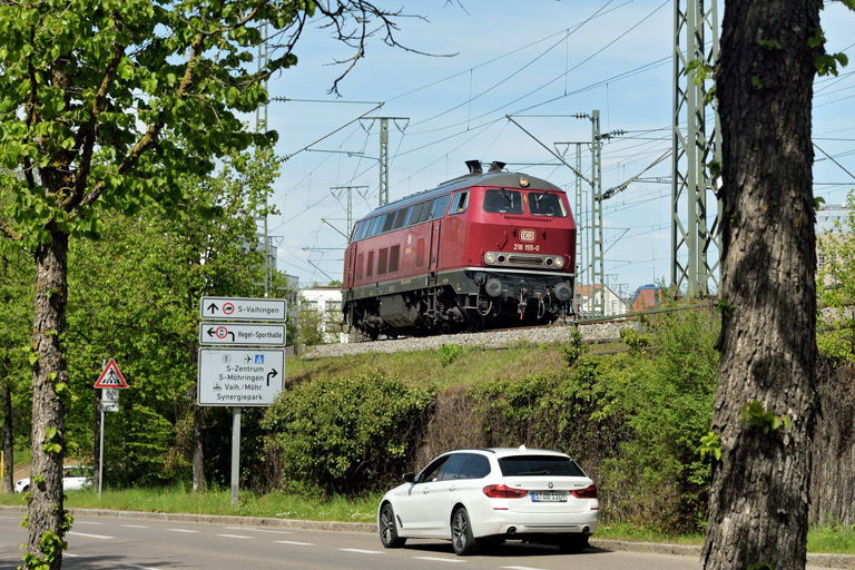 218 155 bei km 16,4 (Mai 2021)