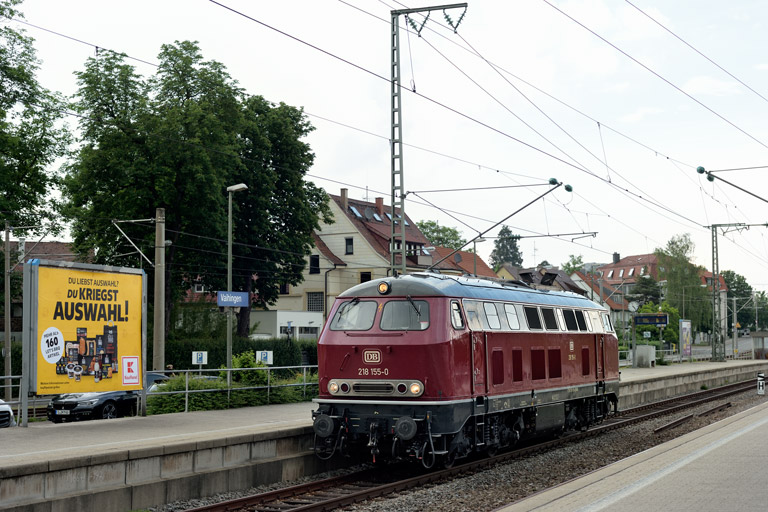 218 155 bei km 15,6 (Juni 2021)