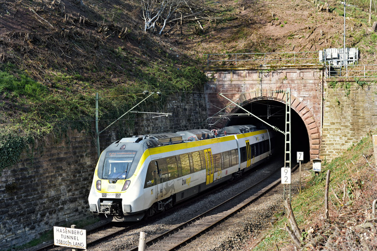 3442 201 und 3442 214 als RE 17653/17655 bei km 9,2 (April 2021)