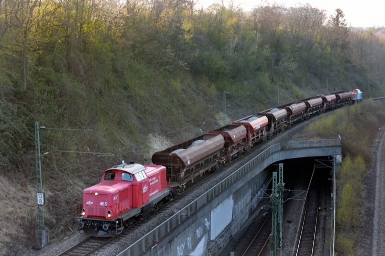 AVG V 465 (ex-DB 213 340) bei km 13,8 (April 2021)