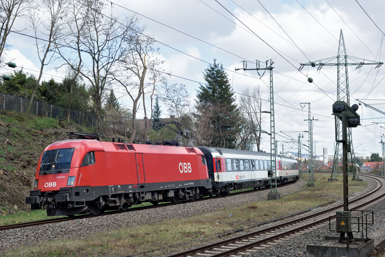 &Ouml;BB 1116 053 mit IC 187 bei km 17,4 (April 2021)
