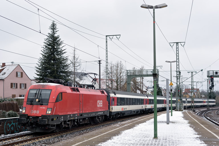 &Ouml;BB 1116 066 mit IC 187 bei km 16,8 (Januar 2021)
