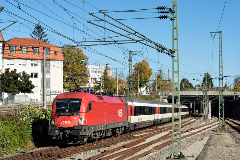 &Ouml;BB 1116 066 mit IC 187 bei km 15,4 (Oktober 2021)