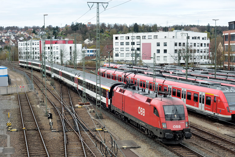 &Ouml;BB 1116 095 mit IC 282 bei km 16,0 (April 2021)