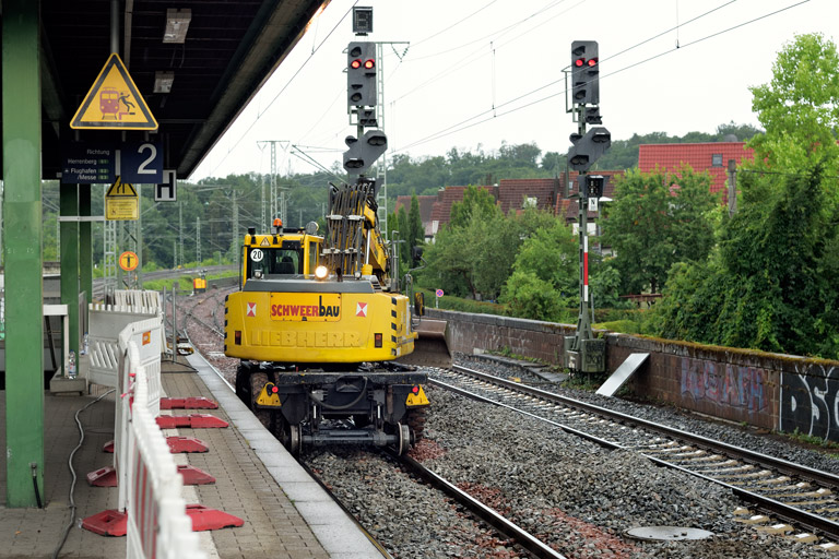 Gleis- und Weichenerneuerung bei km 16,8 (Juni 2022)