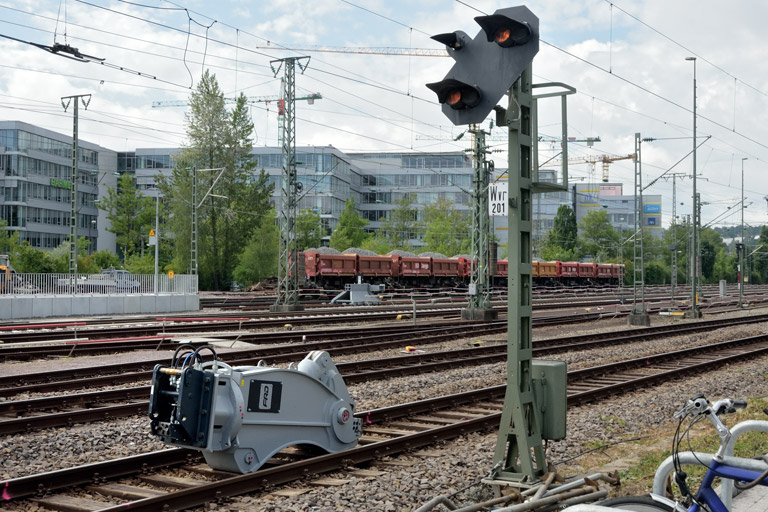 Gleis- und Weichenerneuerung bei km 15,8 (Juni 2022)