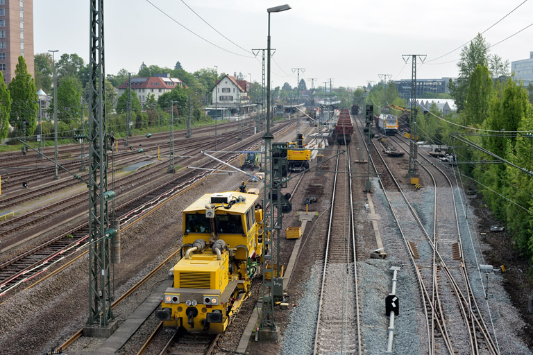 Gleis- und Weichenerneuerung bei km 15,8 (Mai 2022)