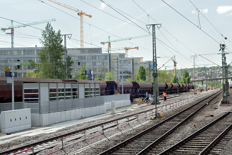 Gleis- und Weichenerneuerung bei km 15,6 (Mai 2022)