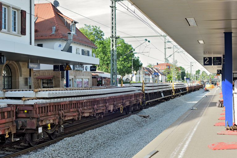 Gleis- und Weichenerneuerung bei km 15,6 (Juni 2022)