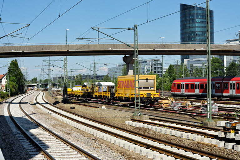 Gleis- und Weichenerneuerung bei km 15,8 (Juni 2022)