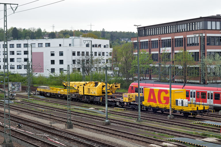 Schienenkranwagen bei km 16,0 (April 2022)