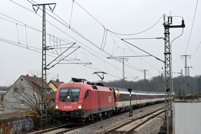 &Ouml;BB 1116 050 mit IC 186 bei km 16,8 (M&auml;rz 2022)