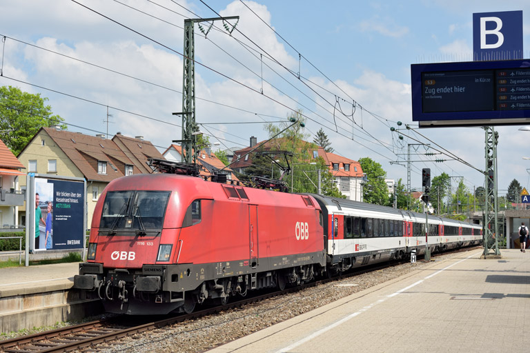 &Ouml;BB 1116 133 mit IC 187 km 15,6 (Mai 2022)