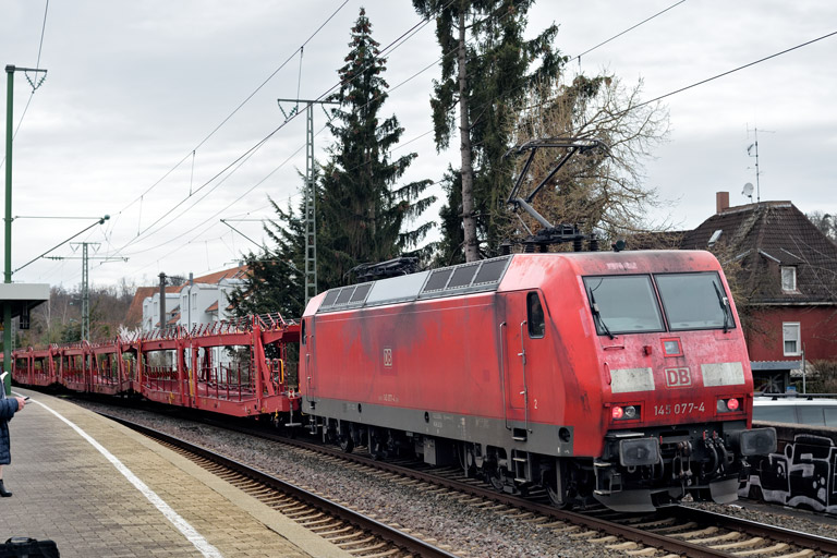 145 077 mit EZ 52090 bei km 16,8 (M&auml;rz 2023)