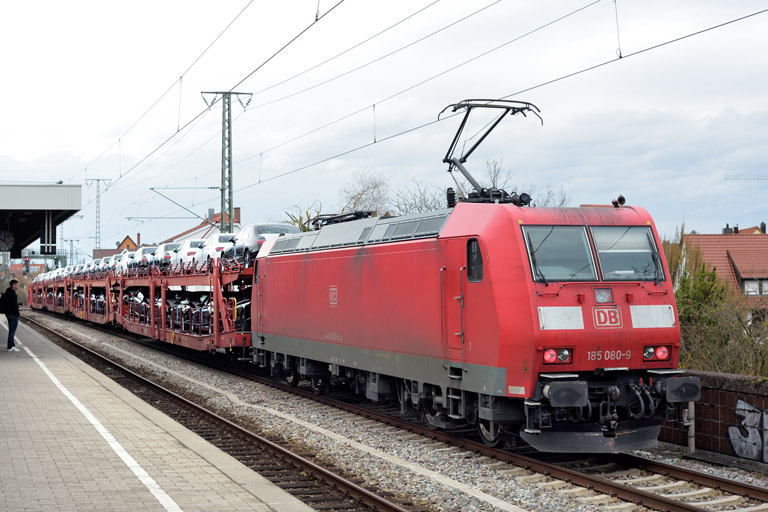185 080 mit GAG 47821 bei km 16,8 (M&auml;rz 2023)