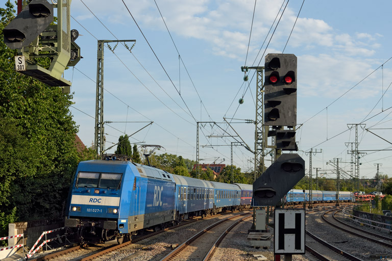 101 027 mit AZ 1791 bei km 16,6 (August 2024)