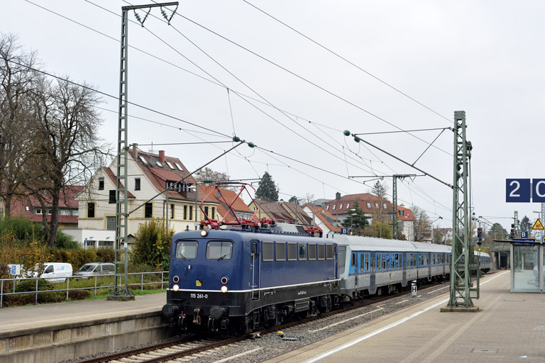 115 261 mit DPN 29392 bei km 15,6 (November 2024)