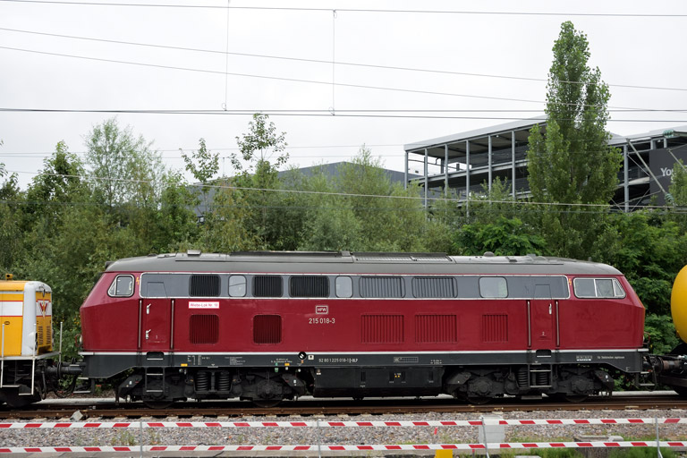 215 018 bei km 15,4 (Juli 2024)