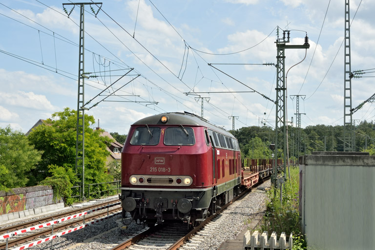 215 018 bei km 16,8 (Juli 2024)