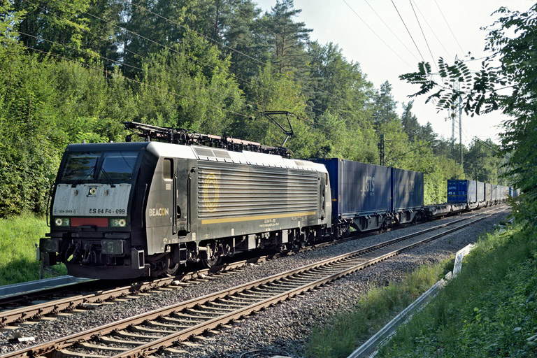 ES 64 F4-099 mit DGS 48510 bei km 18,2 (August 2024)