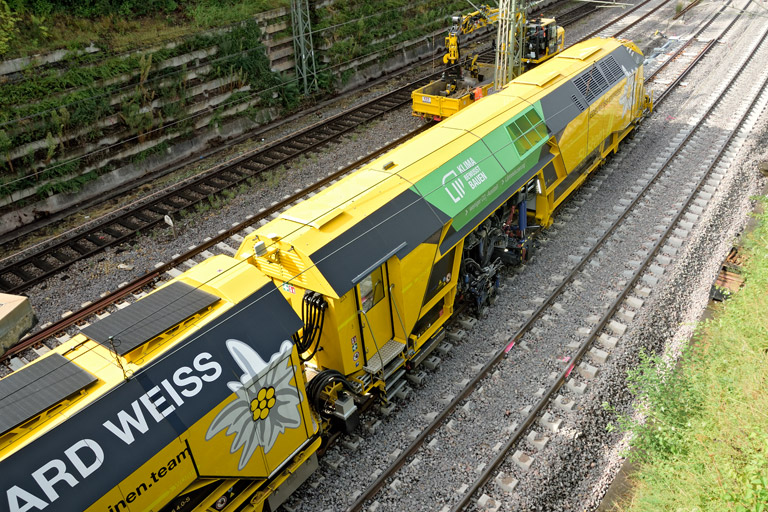 Stopfmaschinenzug bei km 15,0 (August 2024)