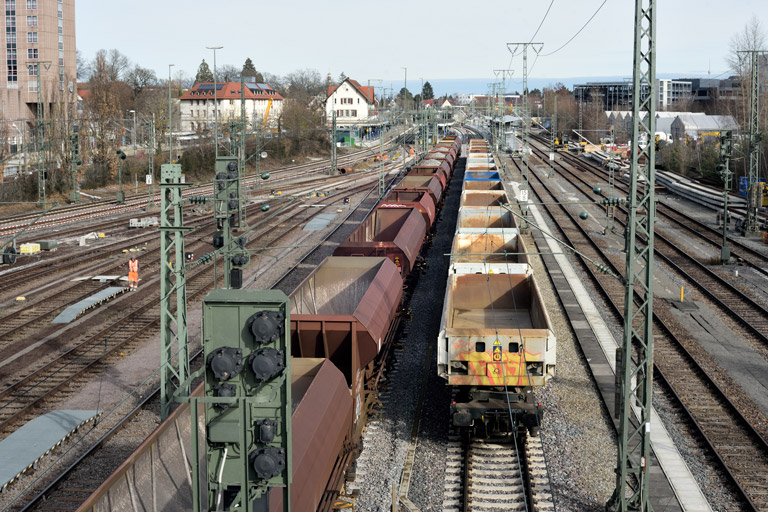 Gleis- und Weichenerneuerung bei km 15,8 (Februar 2024)