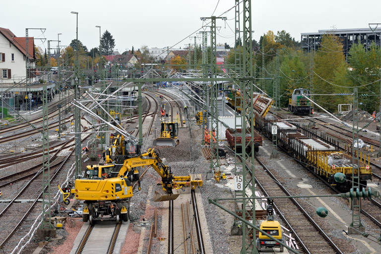 Weicheneinbau bei km 15,8 (Oktober 2024)