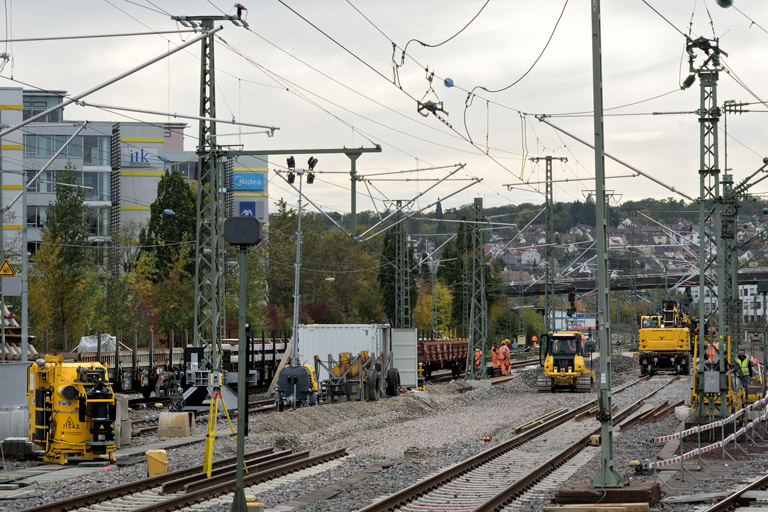 Weicheneinbau bei km 15,8 (Oktober 2024)